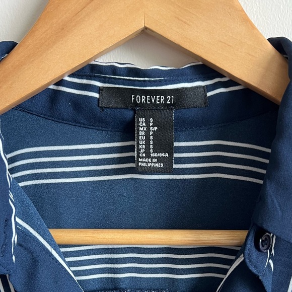 Stripped blue shirt dress - Picture 4 of 4